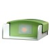 Επιτοίχια απλίκα LED 12W 3000K θερμό φως από αλουμίνιο σε άσπρο-πράσινο | Aca | ZD808712LEDGW
